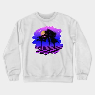 Eighties VHS Palm Trees Crewneck Sweatshirt